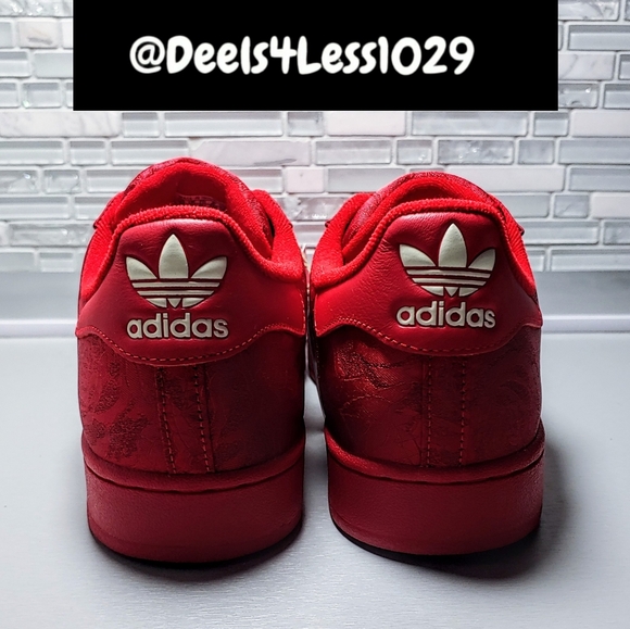 Adidas Originals Superstar 2 Floral Embroidery Mens Size 11 Scarlet Red main image 5